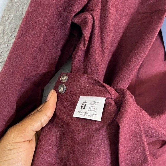 EMANUEL BERG Herringbone Flannel Modern Fit Shirt - Picture 7 of 7